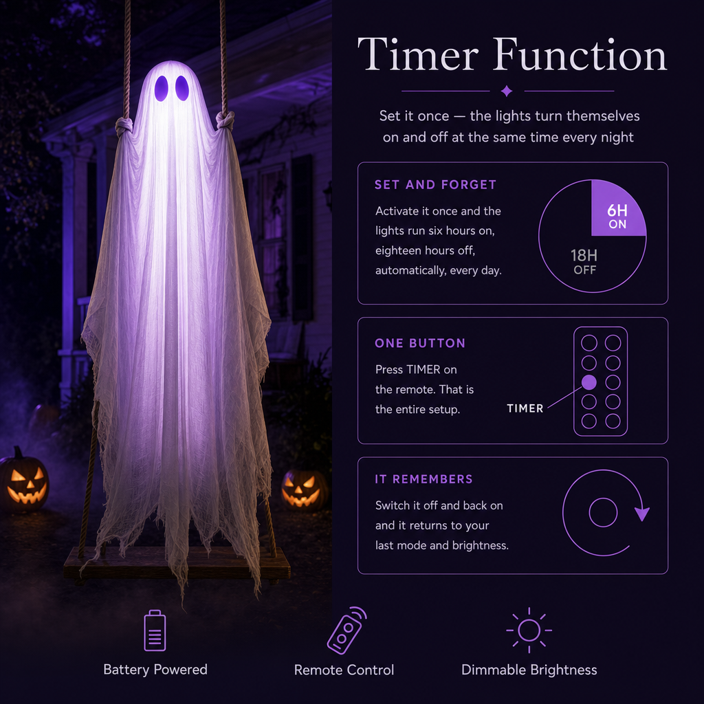 Wispen™ 5FT Hanging Ghost Swing